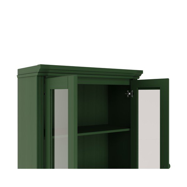 Zaļa priedes masīvkoka vitrīna 74x118x35 cm Anita – Støraa-image-3