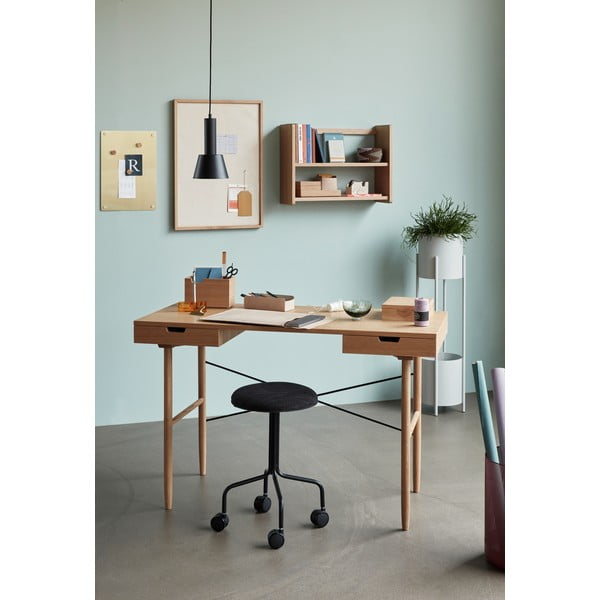 Darba galds ar ozolkoka imitāciju 55x120 cm Studio – Hübsch-image-1