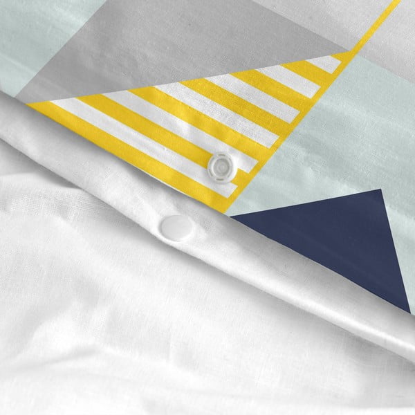 Kokvilnas segas pārvalks Blanc Geo Dot, 140 x 200 cm-image-4