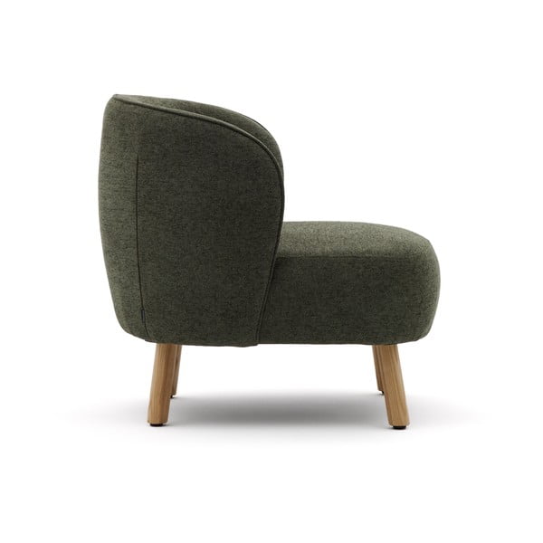 Zaļš atpūtas krēsls no šenila auduma Ulit – Kave Home-image-3