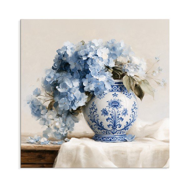 Drukāta glezna uz audekla 60x60 cm Porcelain Vase – Styler