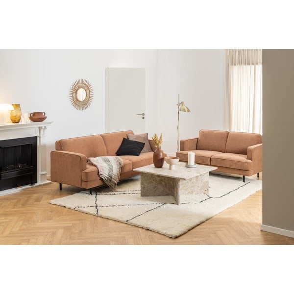 Bēšs marmora žurnālgaldiņš 90x90 cm Vega – Actona-image-2