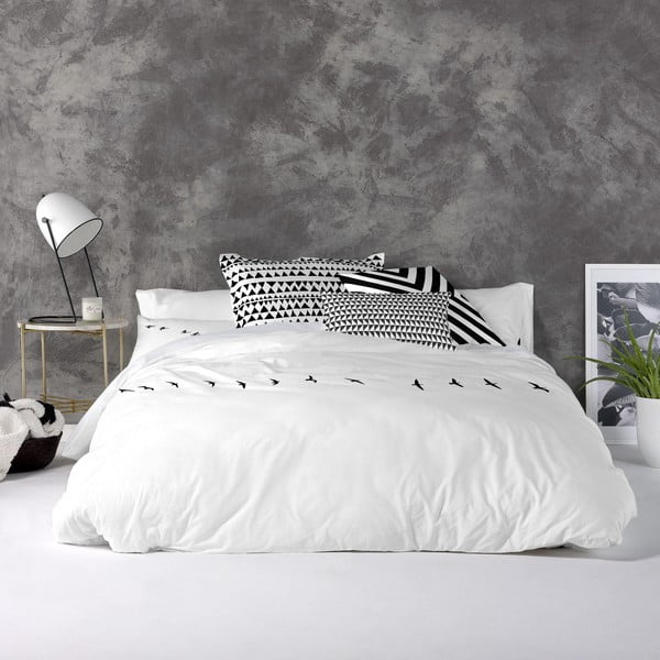 Kokvilnas segas pārvalks Blanc Trip, 200 x 200 cm-image-1