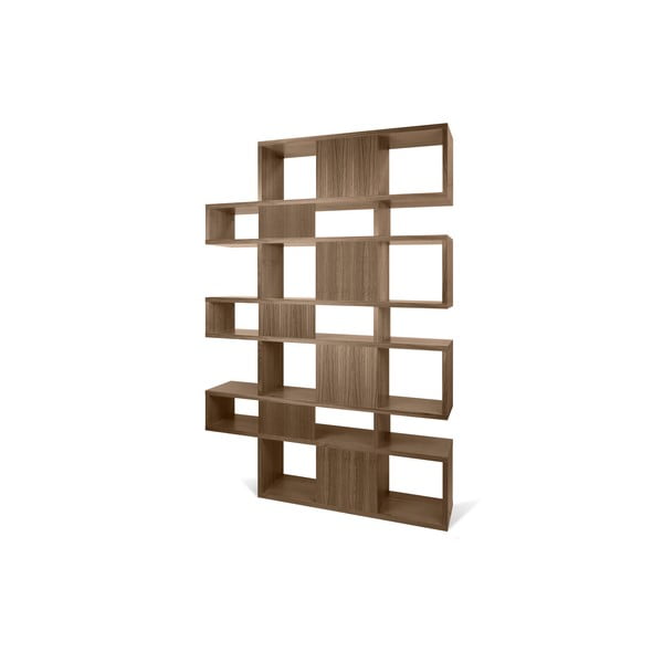 Grāmatu skapis riekstkoka koka dekora TemaHome London, augstums 220 cm-image-1