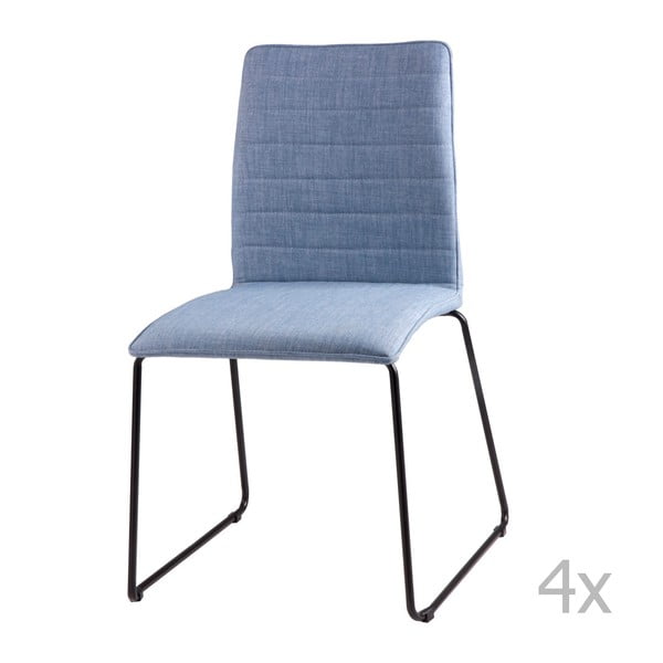 4 gaiši zilu ēdamistabas krēslu komplekts sømcasa Vera