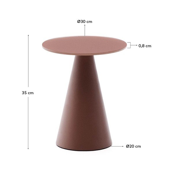 Apaļš sānu galdiņš ar stikla galda virsmu ø 30 cm Wilshire – Kave Home-image-4