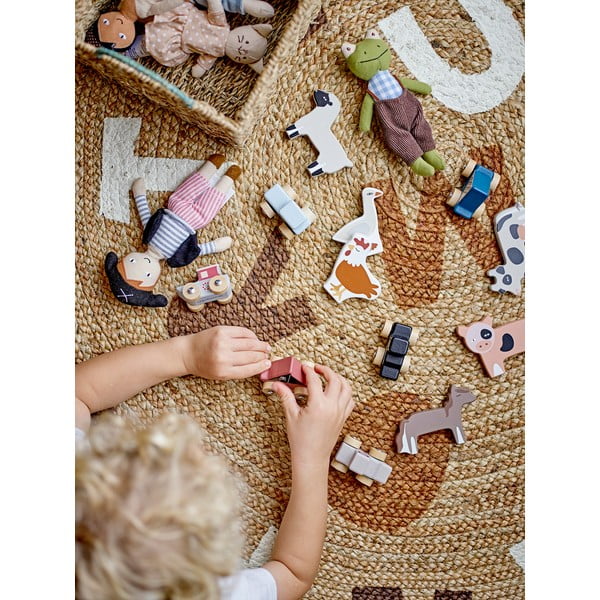 Dabīga toņa džutas apaļš paklājs ø 130 cm Dinne – Bloomingville Mini-image-2