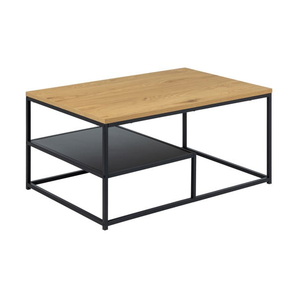 Dabīga toņa žurnālgaldiņš ar ozolkoka imitācijas galda virsmu 60x90 cm Gila – Actona-image-3