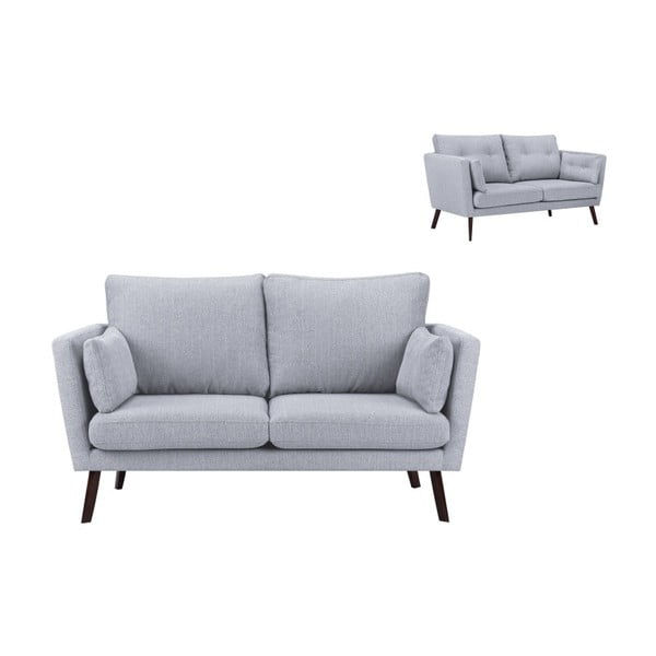 Gaiši pelēks 2 vietīgs dīvāns Mazzini Sofas Elena-image-1