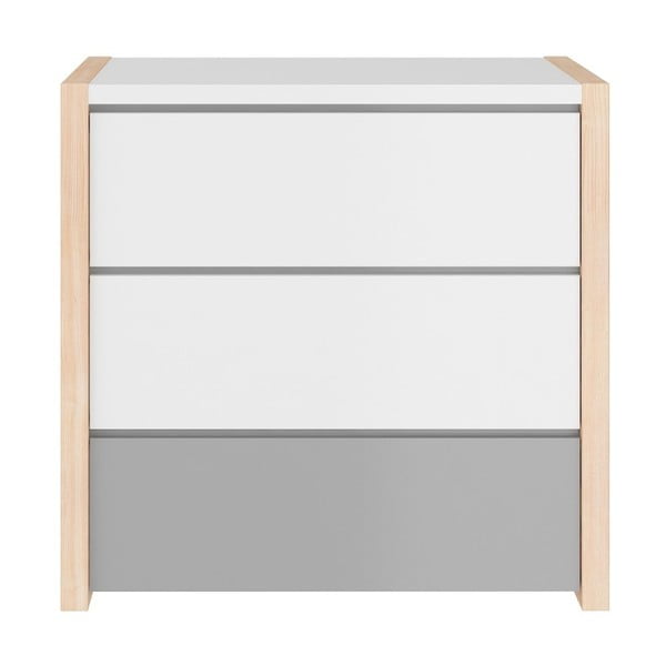 Pelēka kumode ar 3 atvilktnēm BELLAMY Pinette-image-1