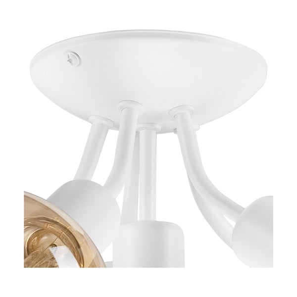 Balta griestu lampa bez abažūra Viggo – LAMKUR-image-3