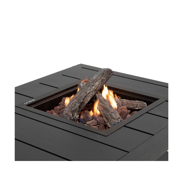 Melns dārza galds ar kamīnu COSI Cosiflow, 120 x 80 cm-image-1