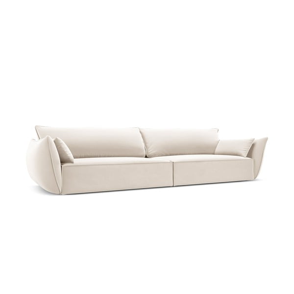 Bēšs samta dīvāns 248 cm Vanda – Mazzini Sofas-image-2
