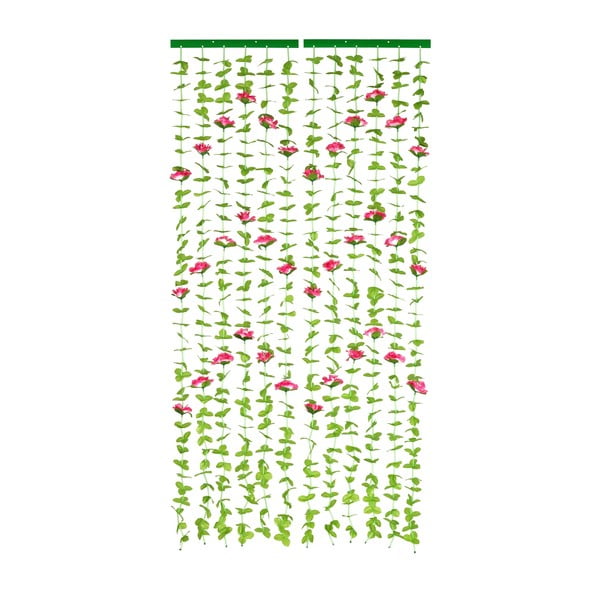 Sarkans/zaļš aizkars durvīm 90x190 cm Roses – Maximex