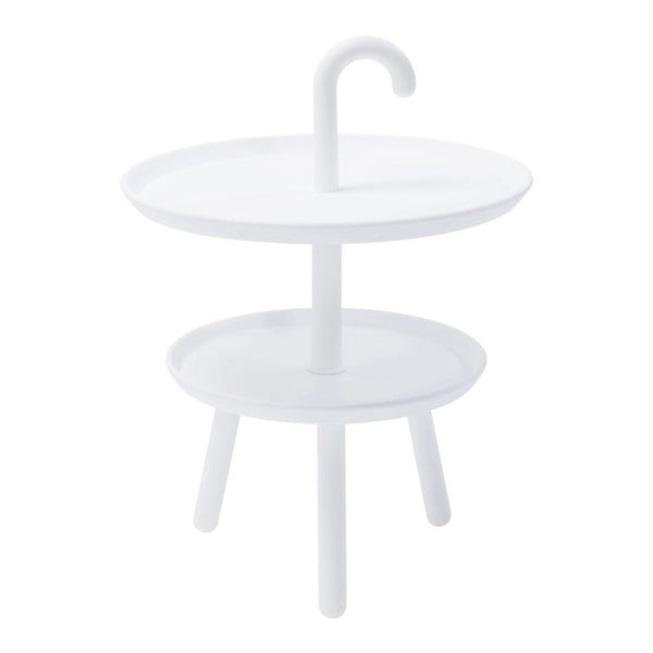 Kare Design Jacky balts kafijas galdiņš, ⌀ 42 cm