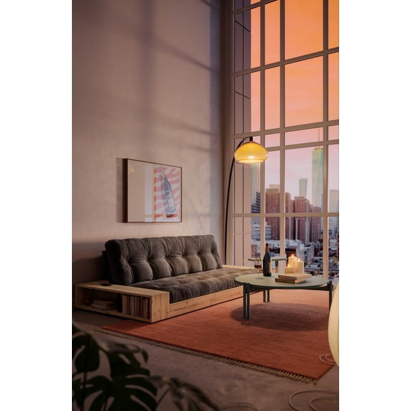 Zils velveta izvelkamais dīvāns 244 cm Base – Karup Design-image-1