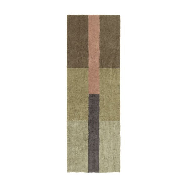 Ar rokām darināts vilnas celiņa paklājs 80x230 cm Chroma Dusty Pink – Lorena Canals