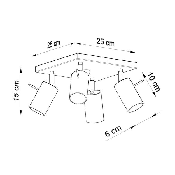 Melna griestu lampa Sollux Etna-image-4