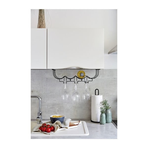 Melns metāla glāžu statīvs Wenko-image-3