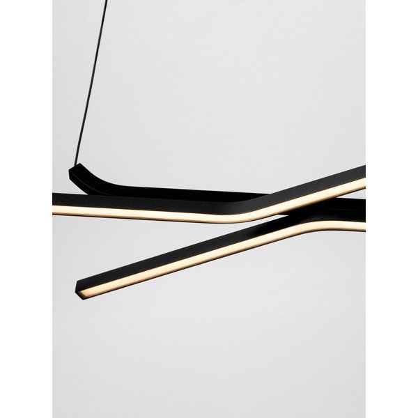 Matēti melna alumīnija LED piekaramā lampa ar regulējamu spilgtumu Akro – Nova Luce-image-3