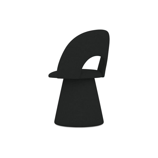 Melns polsterēts ēdamistabas krēsls Kalo – Makamii-image-4