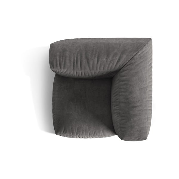 Pelēka samta modulārā dīvāna daļa (ar maināmu stūri) Martina – Micadoni -image-3