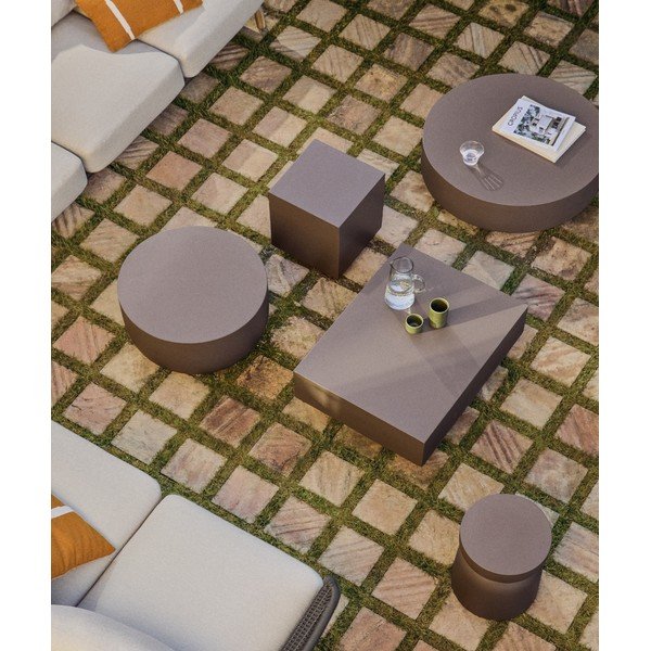 Betona apaļš dārza kafijas galdiņš ø 60 cm Garbet – Kave Home-image-2