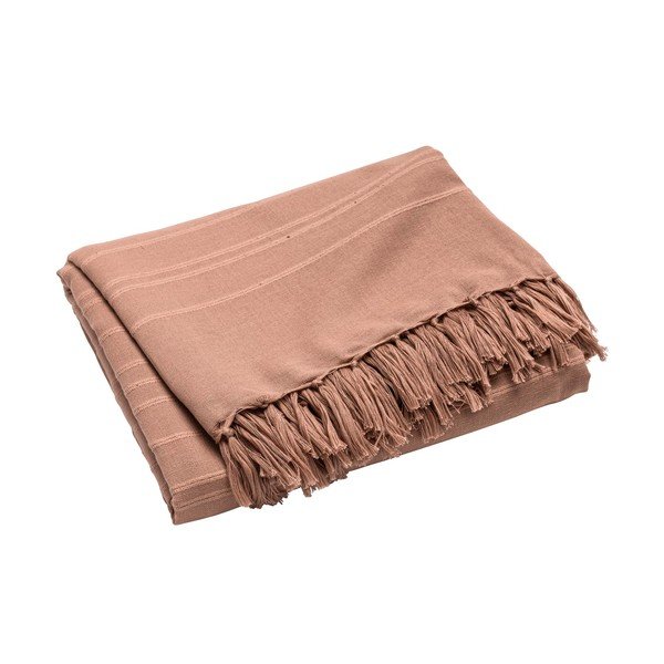 Terakotas oranžs kokvilnas gultas pārklājs 125x150 cm Lilia – douceur d'intérieur