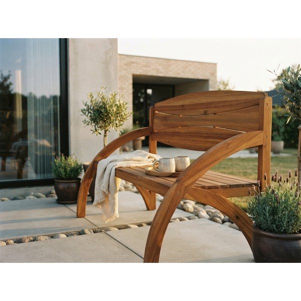 Brūns masīvkoka dārza sols Hadia – Garden Pleasure-image-2