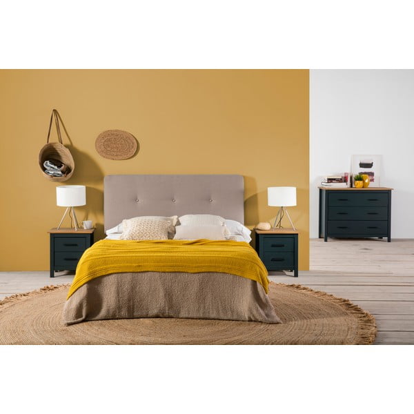 Tumši zils priedes masīvkoka naktsskapītis Miranda – Marckeric-image-4