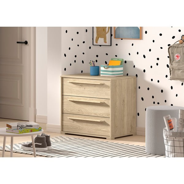 Dabīga toņa bērnu kumode 68x62x43 cm Sam – Vipack-image-1