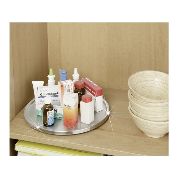 Wenko Turn Uno nerūsējošā tērauda pagrieziena galds, ø 26,5 cm-image-3