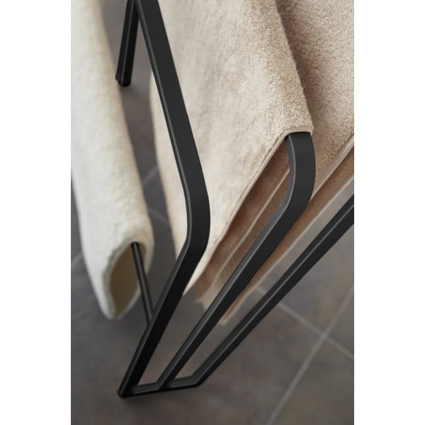 Melns dvieļu žāvētājs no metāla Yamazaki Tower-image-3