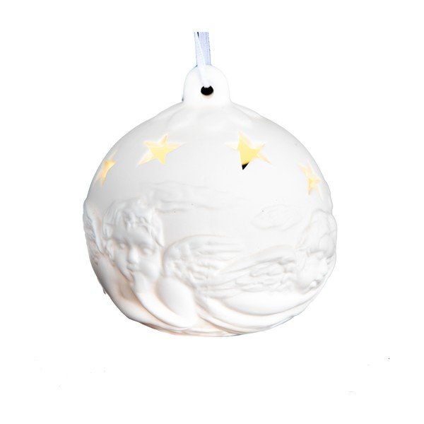 Porcelāna piekaramais rotājums ar LED gaismu Dakls