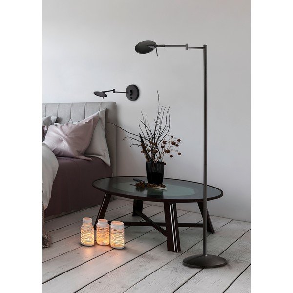 Matēti melna LED sienas lampa ar saliekamu konstrukciju/ar regulējamu spilgtumu Kazan – Trio-image-2