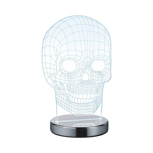 LED galda lampa sudraba krāsā (augstums 21 cm) Skull – Reality-image-1