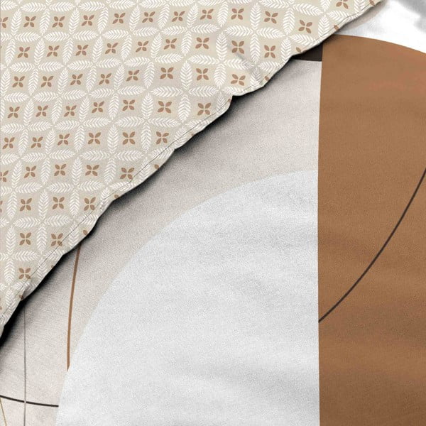 Balta/bēša divguļamā kokvilnas gultas veļa 240x220 cm Natacha – douceur d'intérieur-image-2