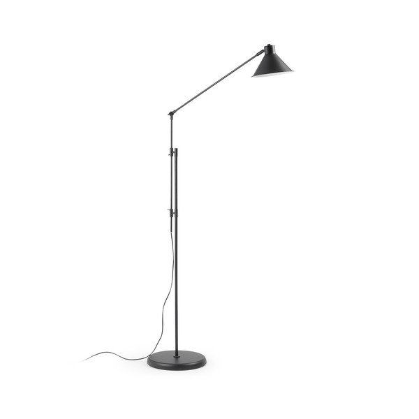 Melna stāvlampa ar metāla abažūru (augstums 220 cm) Dione – Kave Home