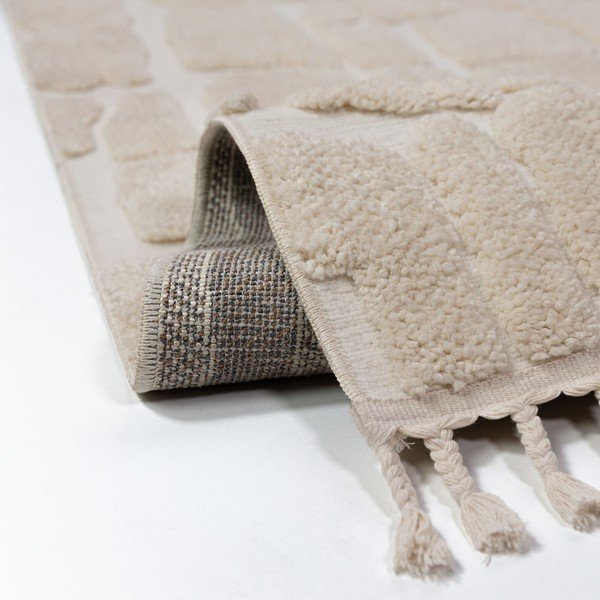 Krēmkrāsas paklājs 200x300 cm Esra Cobbled – Flair Rugs-image-4