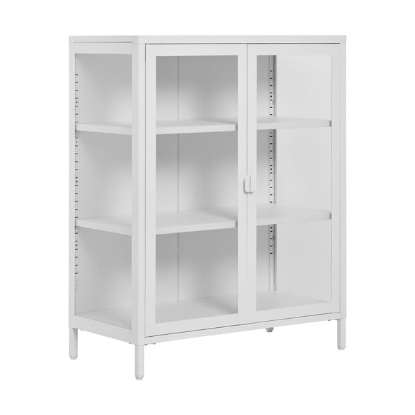 Balta metāla vitrīna 80x101 cm Brisbane – House Nordic-image-1
