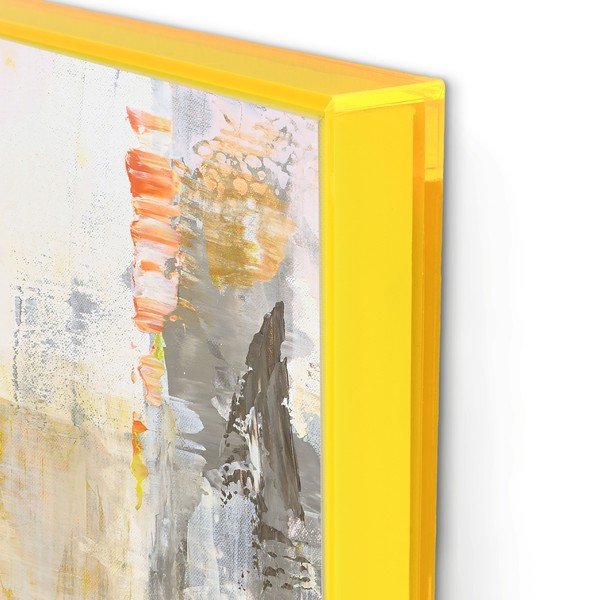 Drukātas gleznas  uz audekla ar krāsotiem elementiem (2 gab.) 41,5x41,5 cm New Age Yellow – Malerifabrikken-image-3