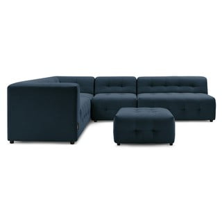 Tumši zils stūra dīvāns (kreisais stūris) Kleber – Bobochic Paris