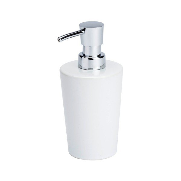 Balts keramikas ziepju dozators Wenko Coni, 300 ml