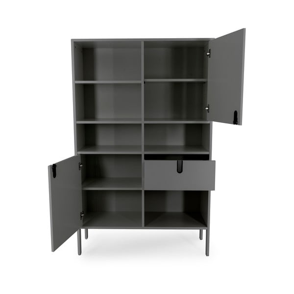 Pelēks grāmatu plaukts Tenzo Uno, augstums 176 cm-image-3