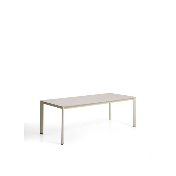 Dārza ēdamgalds ar akmens galda virsmu 100x220 cm Anafi – Kave Home