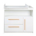Balta zema bērnu kumode 107x98 cm Lilo – Roba