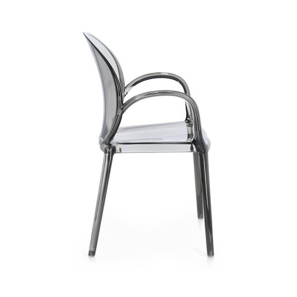 Pelēks plastmasas dārza krēsls Camilla – Bizzotto-image-3