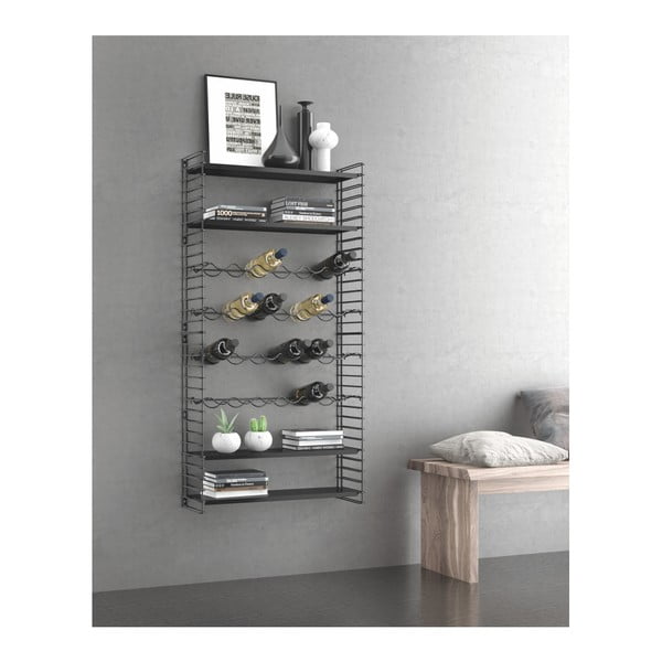 Sienas plaukts ar pudeļu turētāju Metaltex-image-3