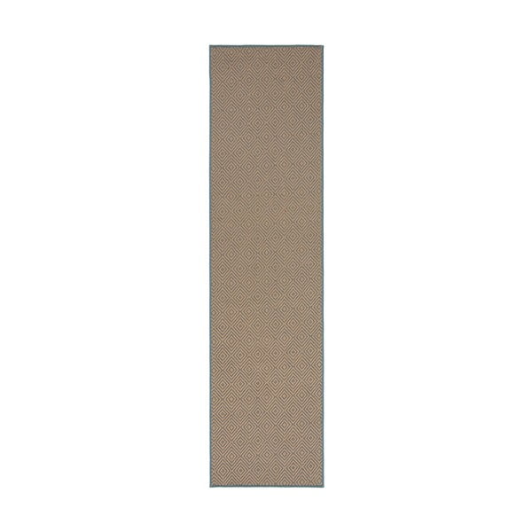 Zils/dabīga toņa džutas celiņa paklājs kāpnēm 60x800 cm Diamond – Flair Rugs
