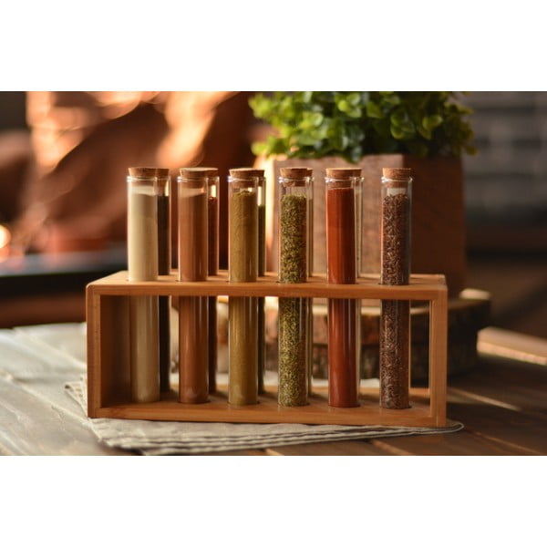 Garšvielu trauki (12 gab.) ar statīvu Vanilla – Bambum-image-4